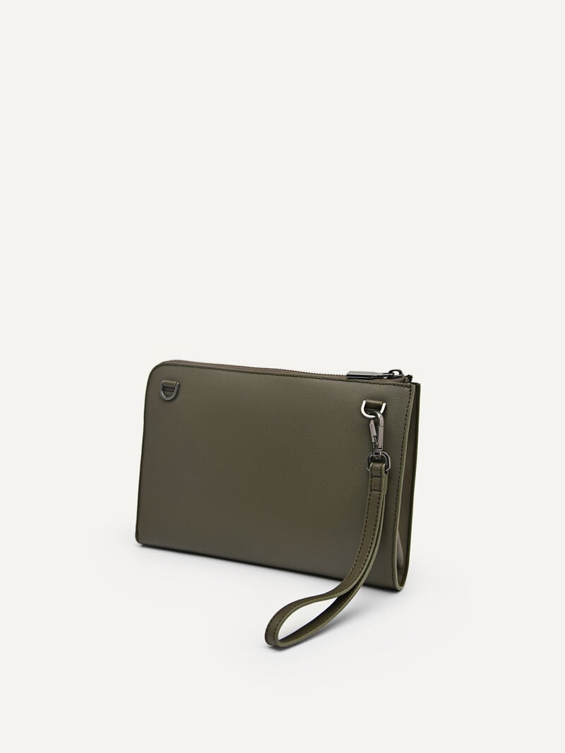 Pedro Henry Leather Bags Men Clutches Military Green | Q9Q-2525