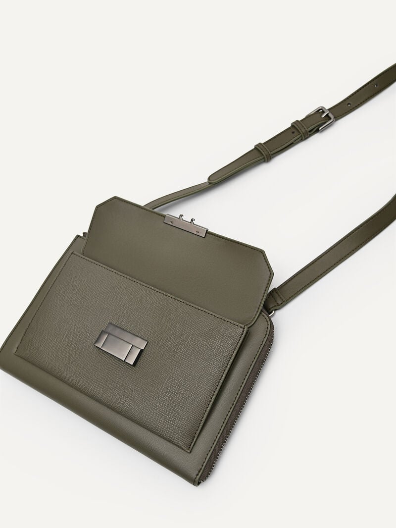 Pedro Henry Leather Bags Men Clutches Military Green | Q9Q-2525