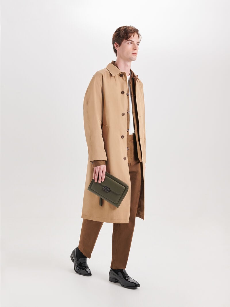 Pedro Henry Leather Bags Men Clutches Military Green | Q9Q-2525