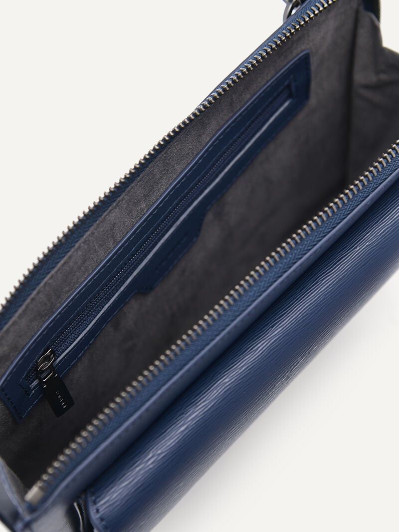 Pedro Henry Leather Bags Men Clutches Navy | Q9Q-2523