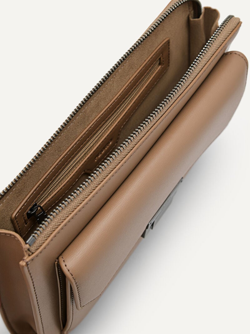 Pedro Henry Leather Bags Men Clutches Taupe | Q9Q-2526