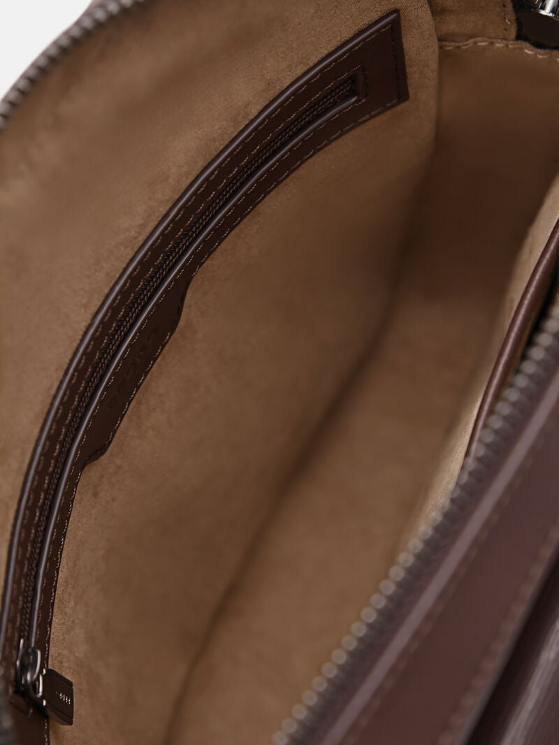 Pedro Henry Leather Bags Men Sling Bags Dark Brown | Q9Q-2520