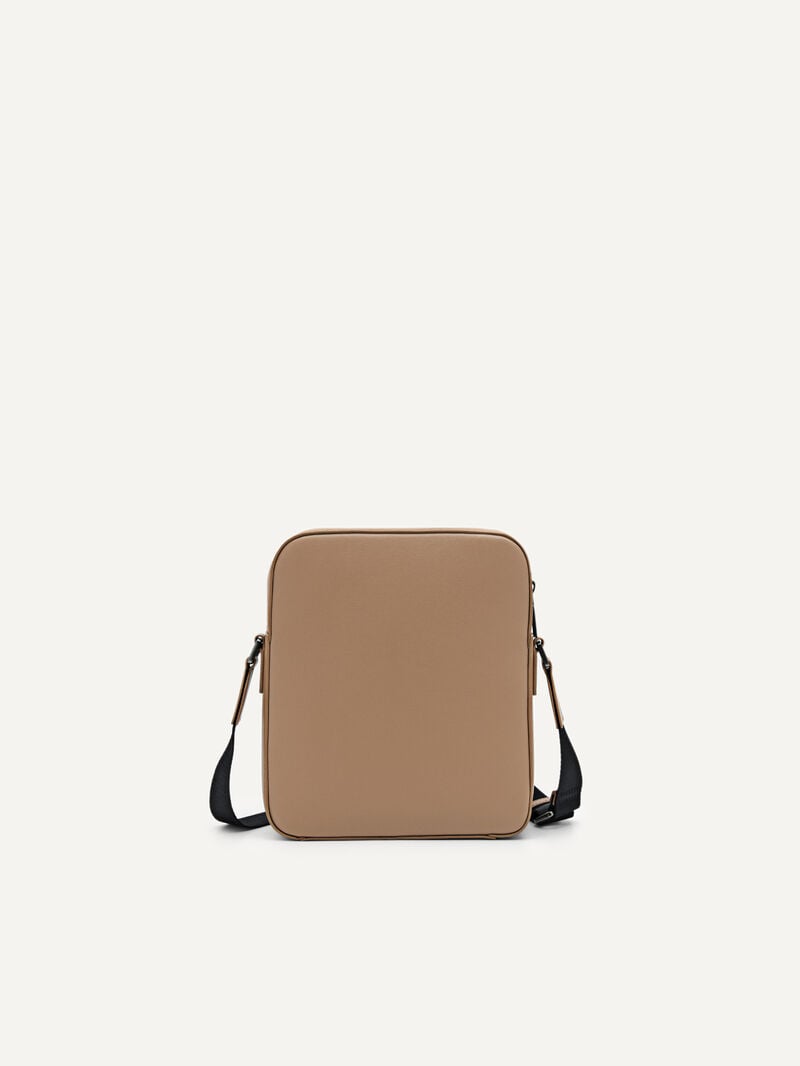 Pedro Henry Leather Bags Men Sling Bags Taupe | Q9Q-2519