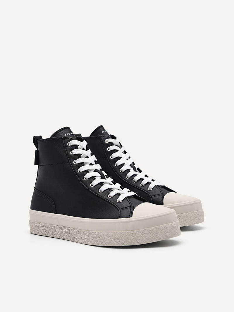 Pedro High Top Women Sneakers Black | Q9Q-1817