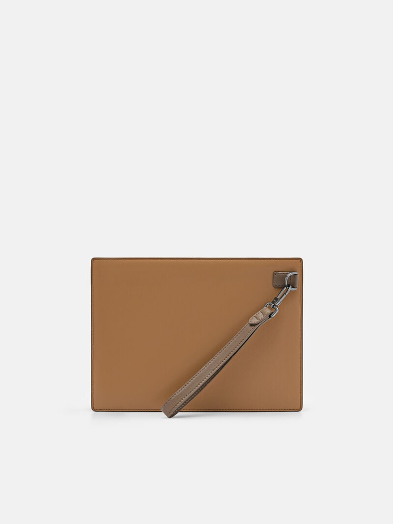 Pedro Hopper Bags Men Clutches Camel | Q9Q-1224