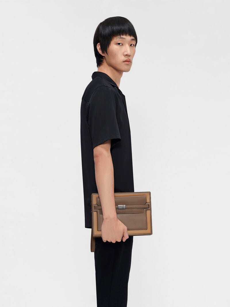 Pedro Hopper Bags Men Clutches Camel | Q9Q-1224