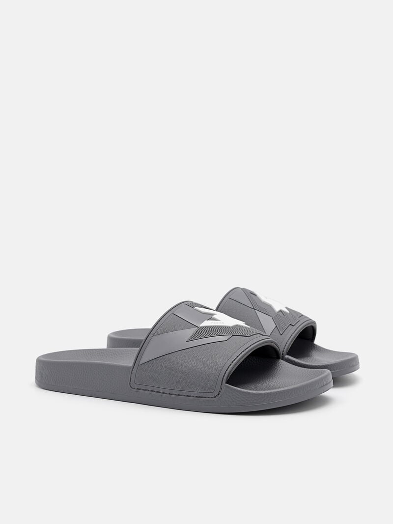 Pedro Houndstooth Slide Men Sandals Grey | Q9Q-1812