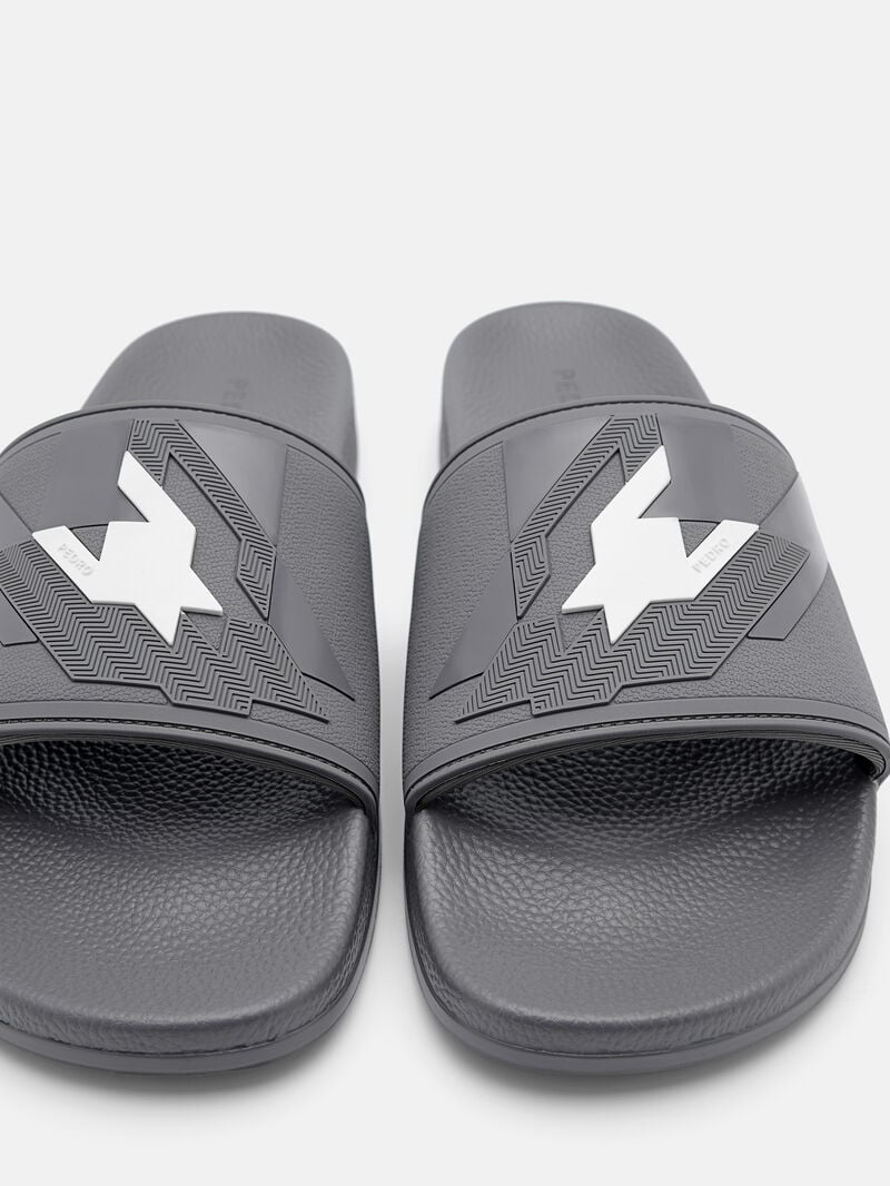 Pedro Houndstooth Slide Men Sandals Grey | Q9Q-1812