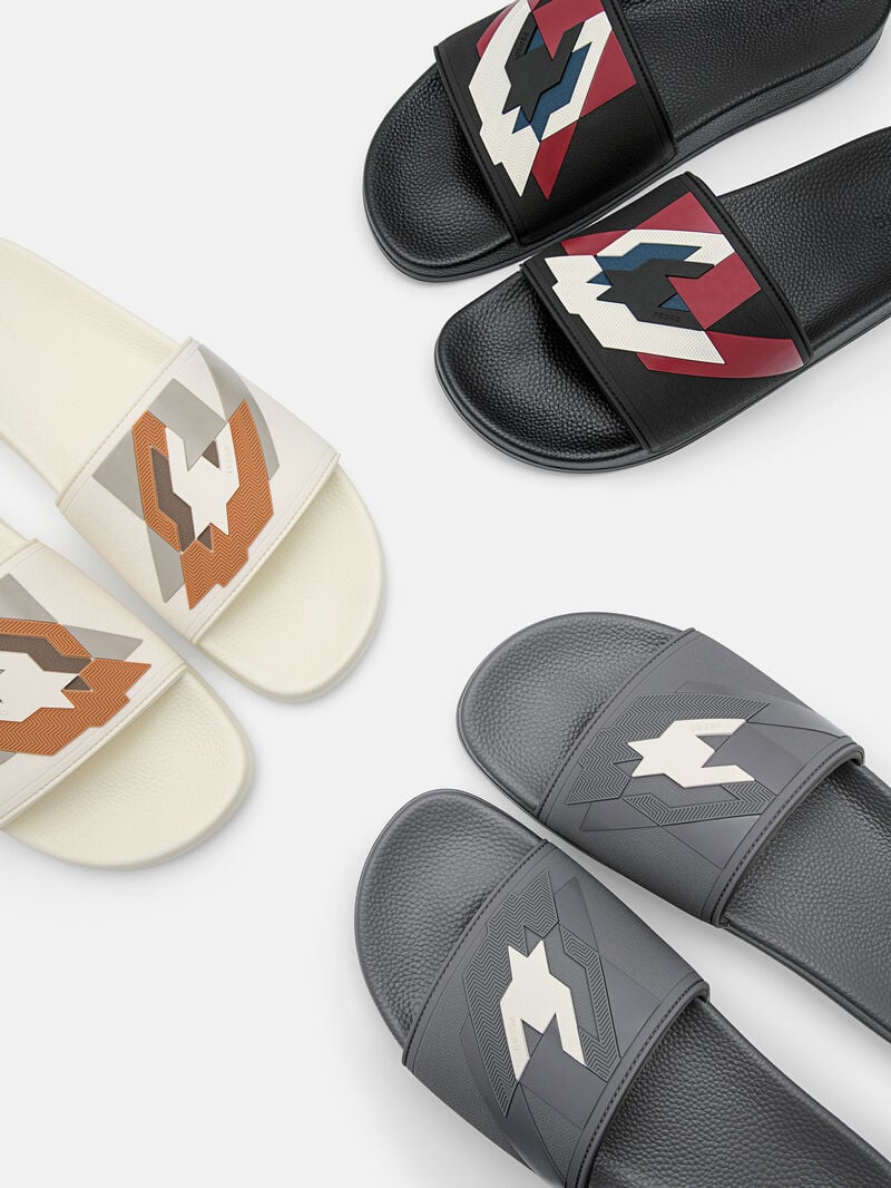 Pedro Houndstooth Slide Men Sandals Grey | Q9Q-1812