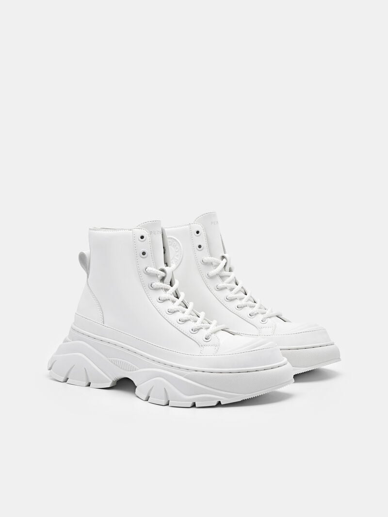 Pedro Hybrix Lace-Up Boots Women Sneakers White | Q9Q-2486