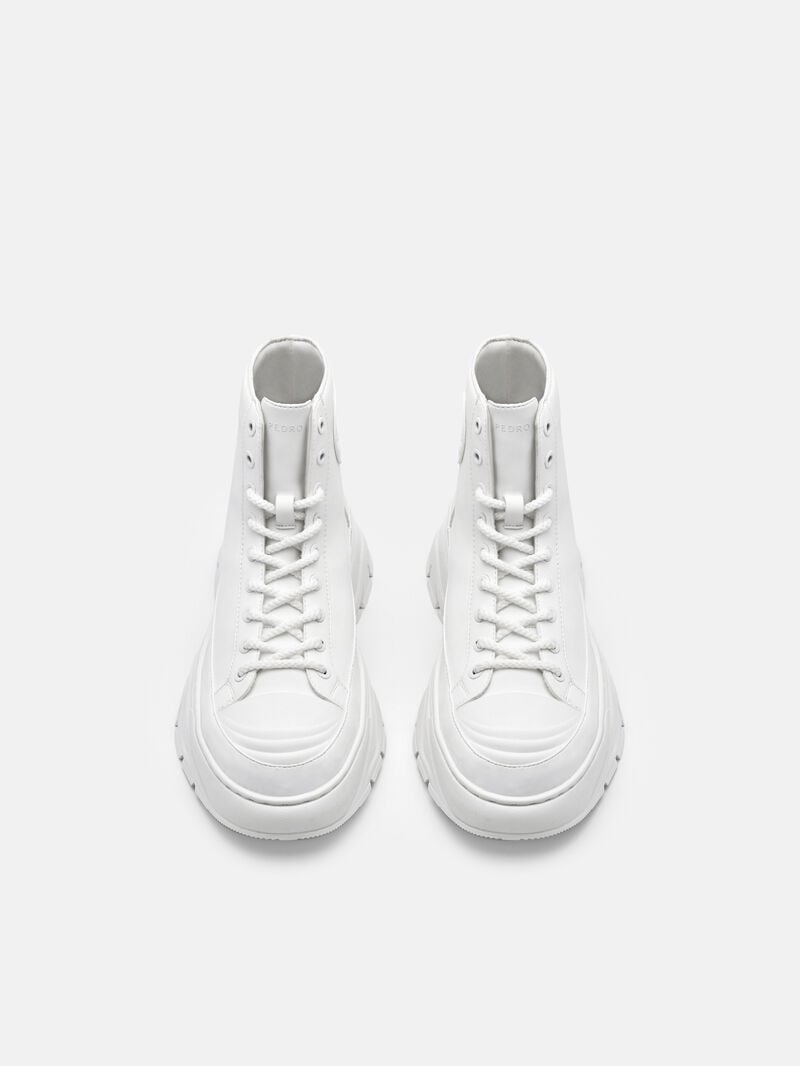 Pedro Hybrix Lace-Up Boots Women Sneakers White | Q9Q-2486