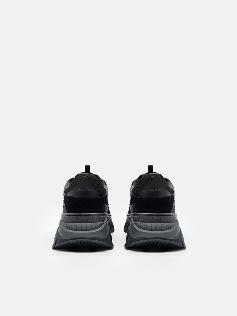 Pedro Hybrix Suede Sneakers Men Low Top Sneakers Black | Q9Q-2476