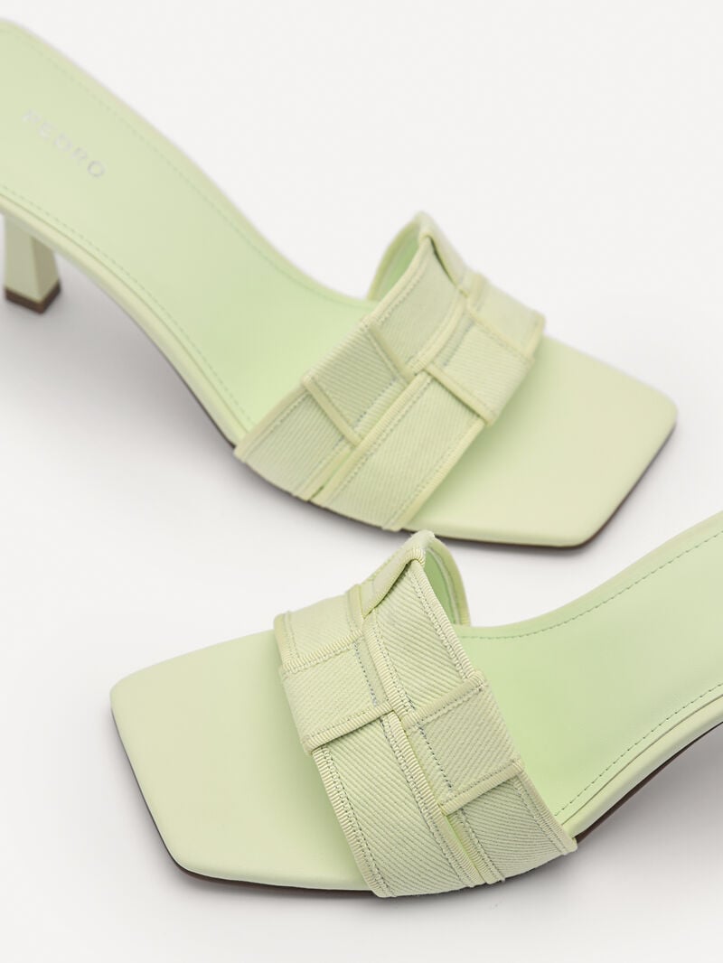 Pedro Ibiza Woven Women Heel Sandals Light Green | Q9Q-1467