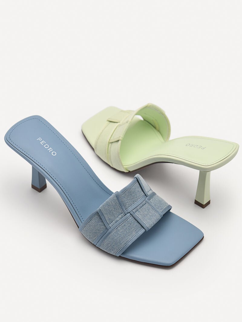 Pedro Ibiza Woven Women Heel Sandals Light Green | Q9Q-1467
