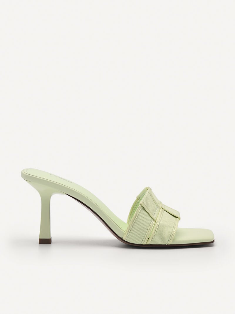Pedro Ibiza Woven Women Heel Sandals Light Green | Q9Q-1467