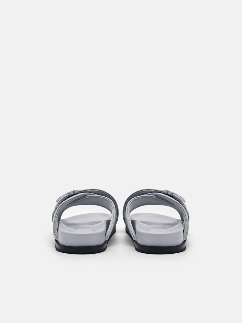 Pedro Icon Cross Sandals Women Flats Grey | Q9Q-2470