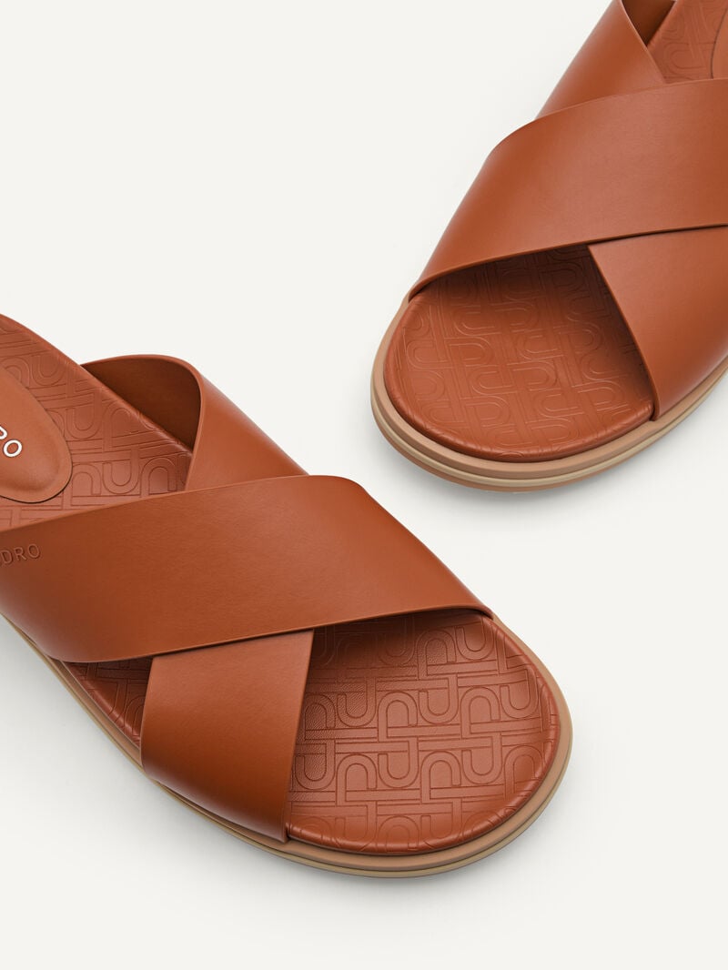 Pedro Icon Cross Strap Men Sandals Cognac | Q9Q-2468