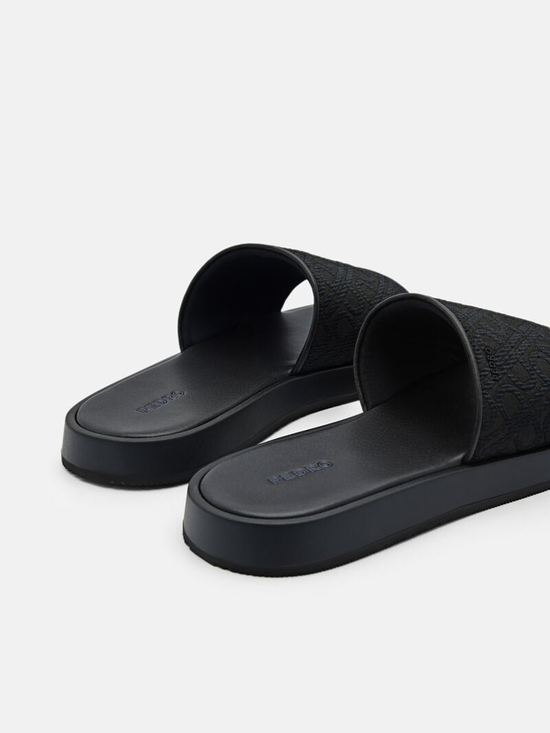 Pedro Icon Jacquard Slide Men Sandals Black | Q9Q-2444