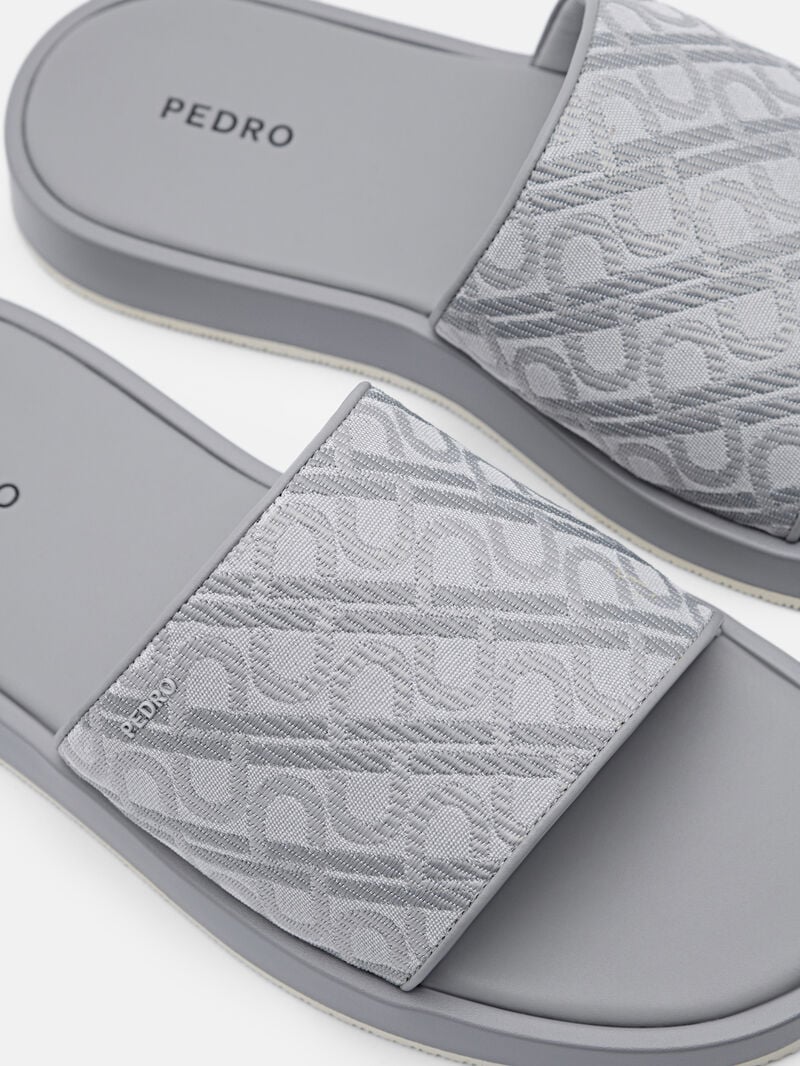 Pedro Icon Jacquard Slide Men Sandals Grey | Q9Q-2445