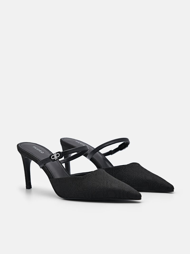 Pedro Icon Jacquard Women Pumps Black | Q9Q-2368