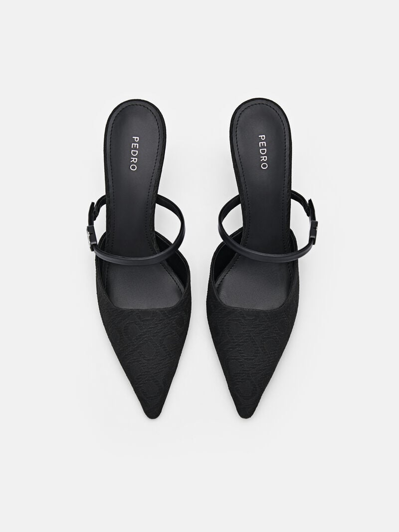 Pedro Icon Jacquard Women Pumps Black | Q9Q-2368