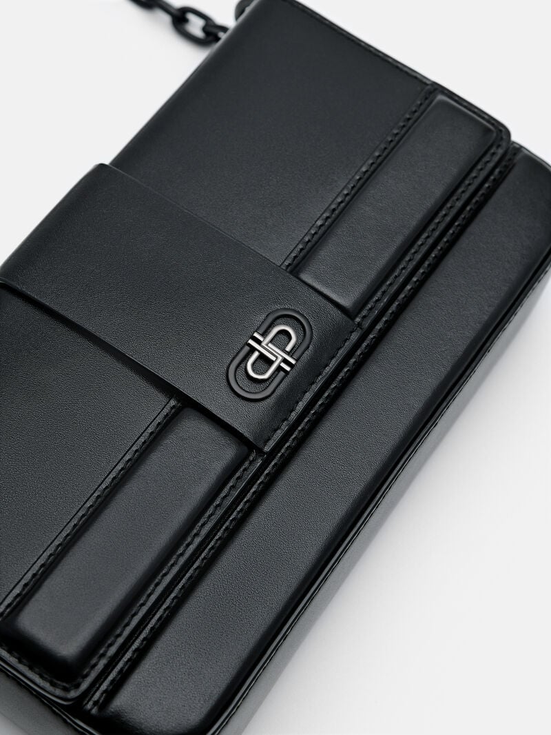Pedro Icon Leather Bags Men Sling Bags Black | Q9Q-2320