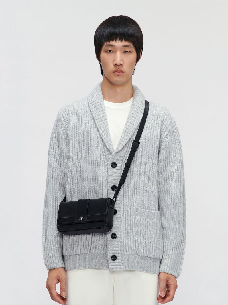 Pedro Icon Leather Bags Men Sling Bags Black | Q9Q-2320