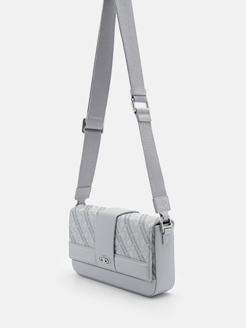 Pedro Icon Leather Bags Men Sling Bags Light Grey | Q9Q-2321