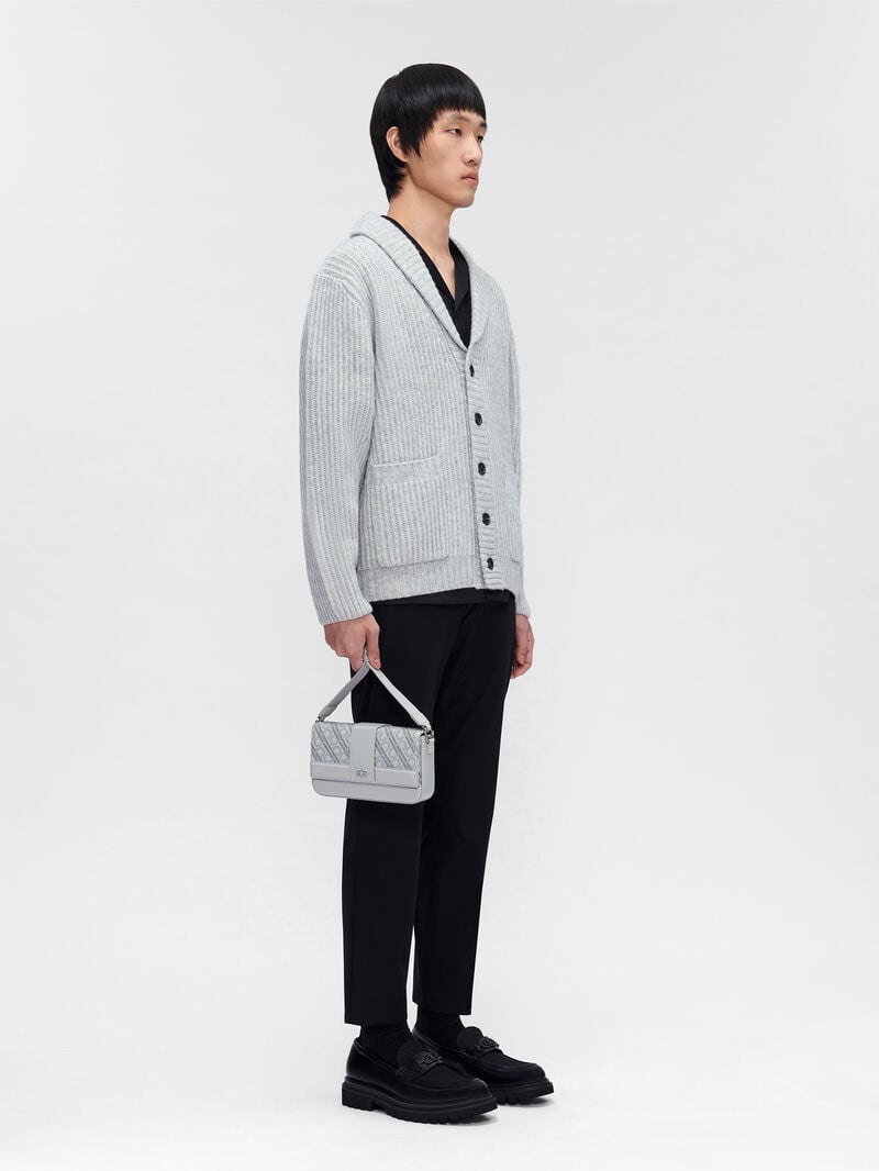 Pedro Icon Leather Bags Men Sling Bags Light Grey | Q9Q-2321