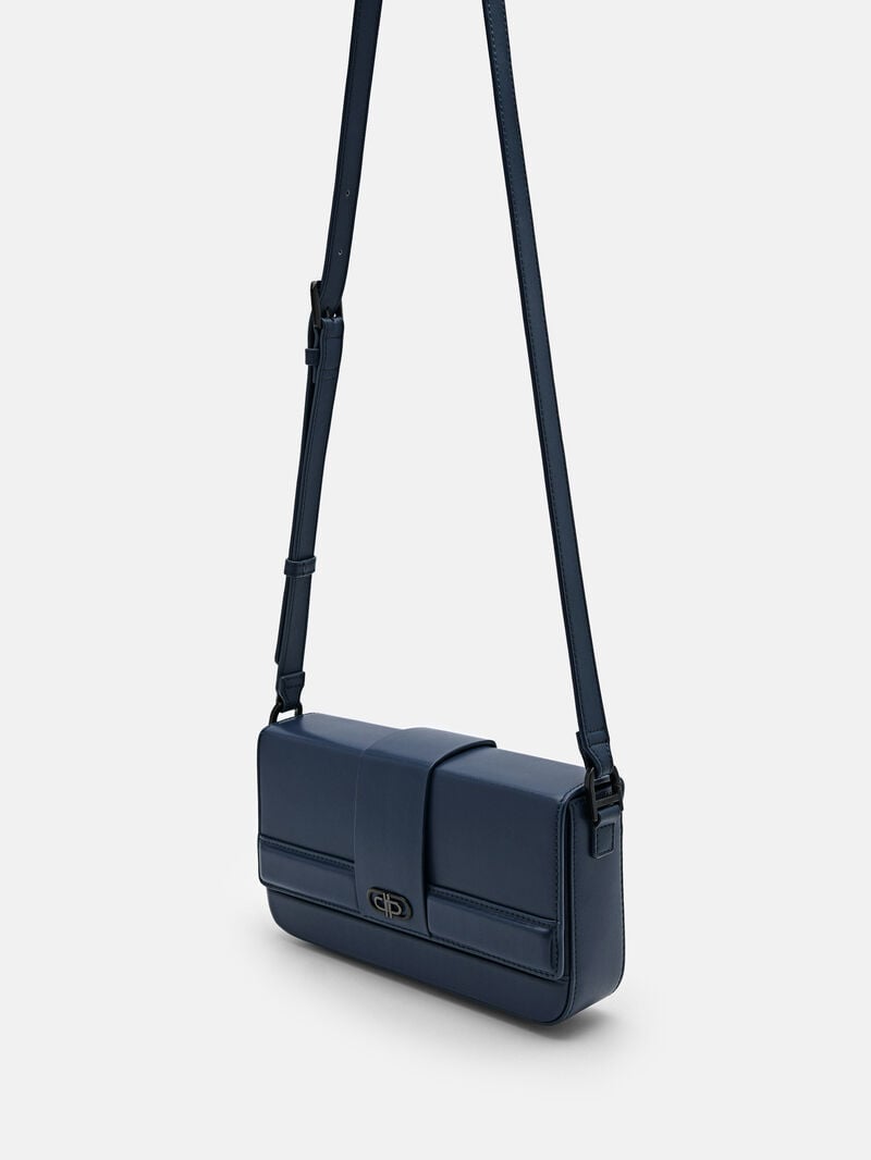 Pedro Icon Leather Bags Men Sling Bags Navy | Q9Q-2322