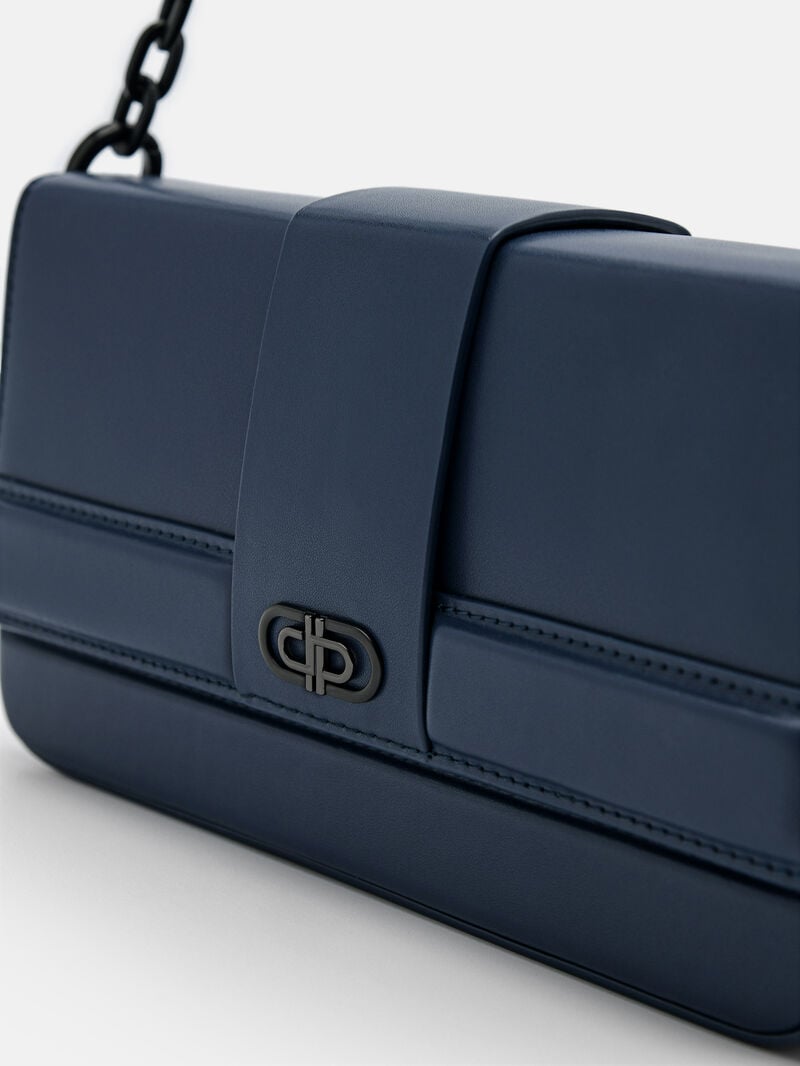 Pedro Icon Leather Bags Men Sling Bags Navy | Q9Q-2322