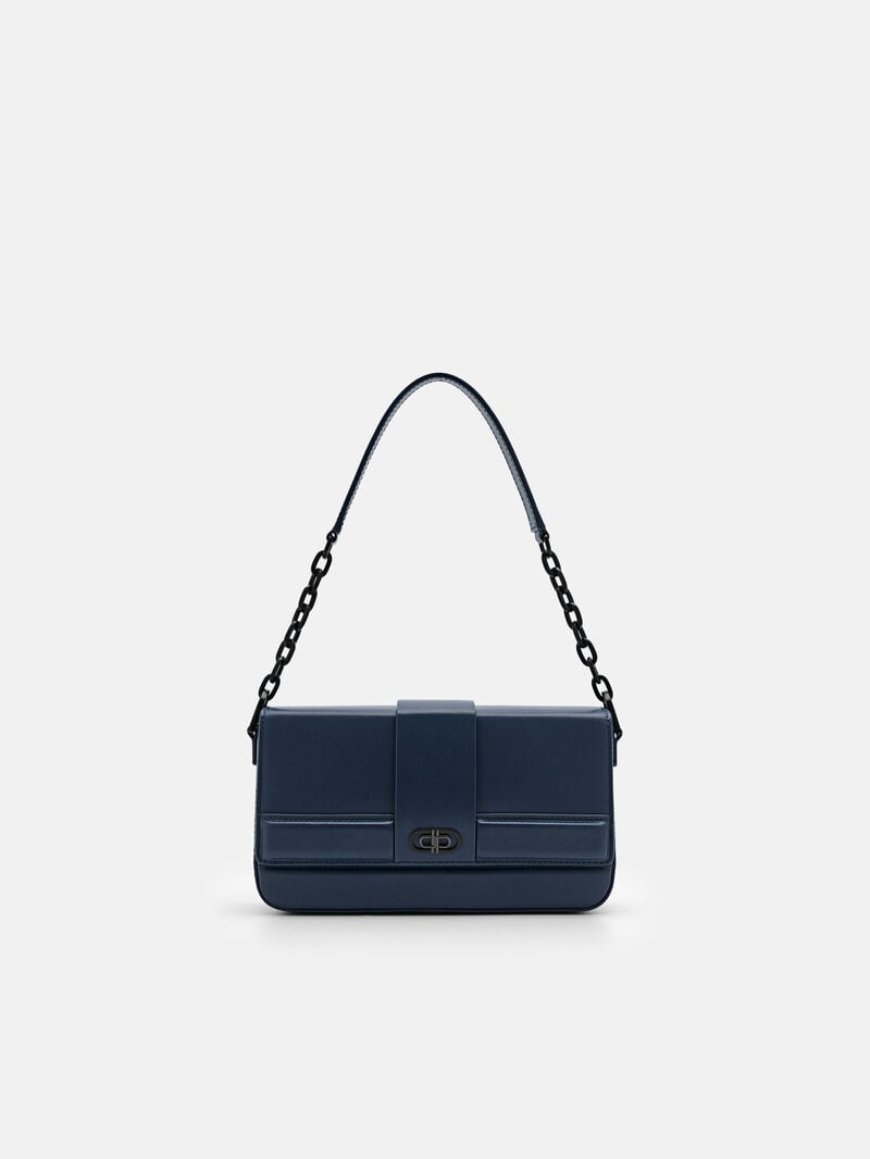 Pedro Icon Leather Bags Men Sling Bags Navy | Q9Q-2322