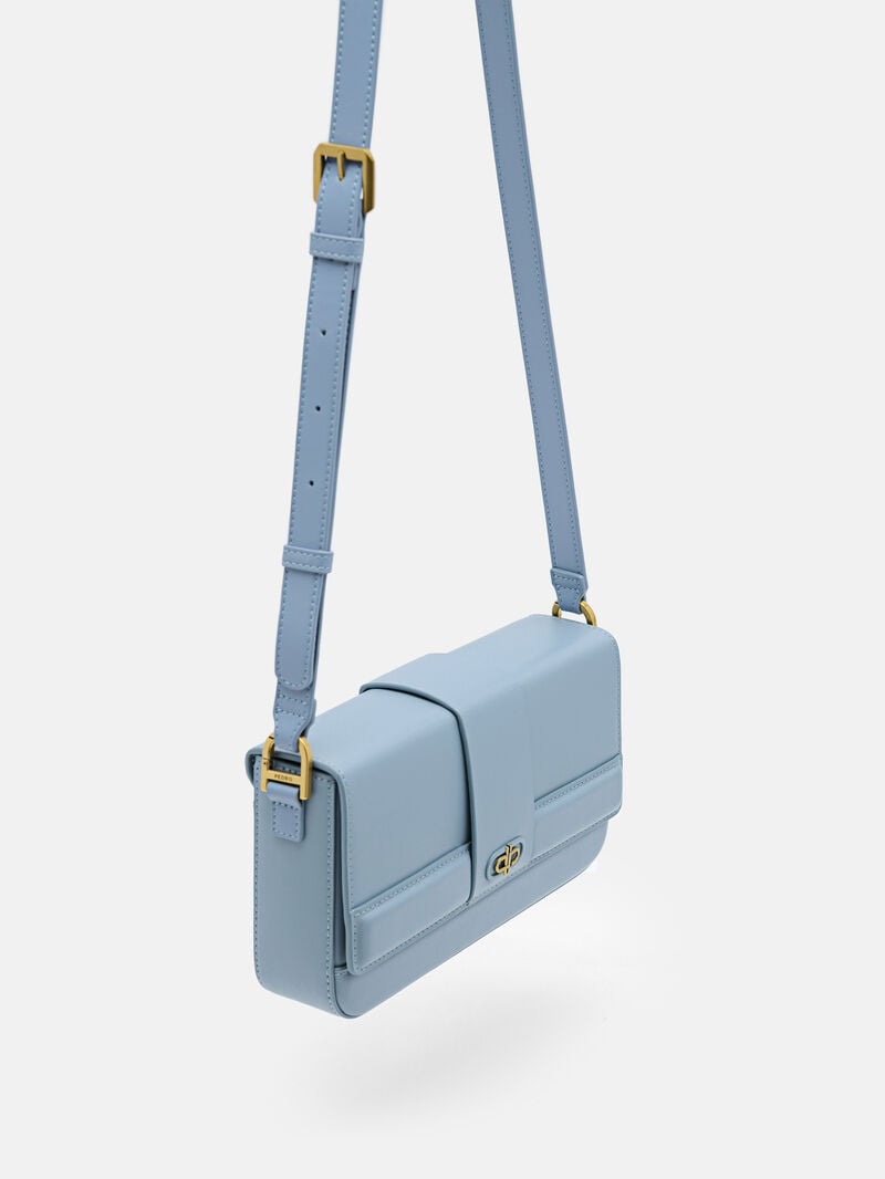 Pedro Icon Leather Bags Men Sling Bags Slate Blue | Q9Q-2323