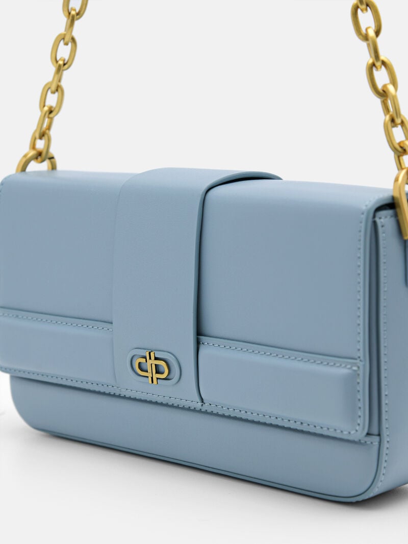 Pedro Icon Leather Bags Men Sling Bags Slate Blue | Q9Q-2323