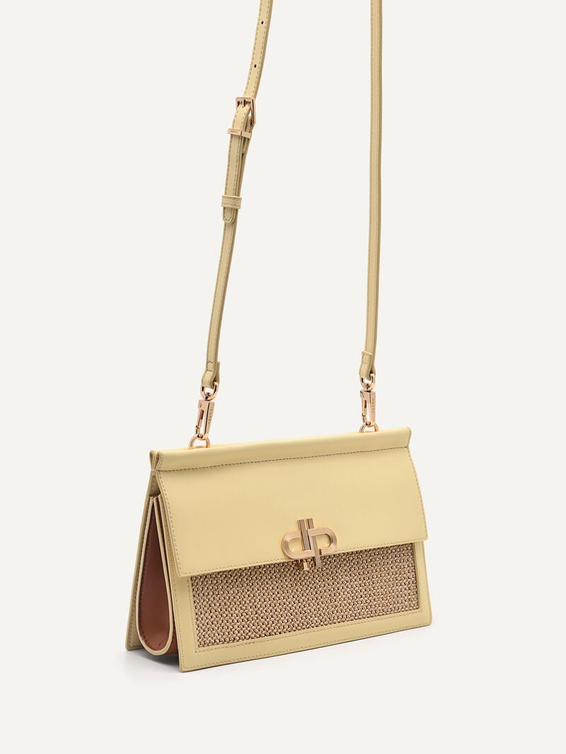 Pedro Icon Leather Bags Women Shoulder Bags Yellow | Q9Q-2325