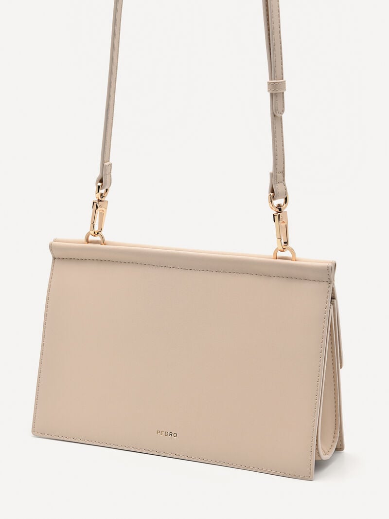 Pedro Icon Leather Bags Women Shoulder Bags Nude | Q9Q-2324