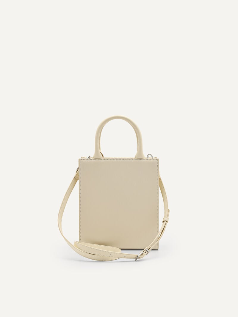 Pedro Icon Leather Bags Women Totes Beige | Q9Q-2315