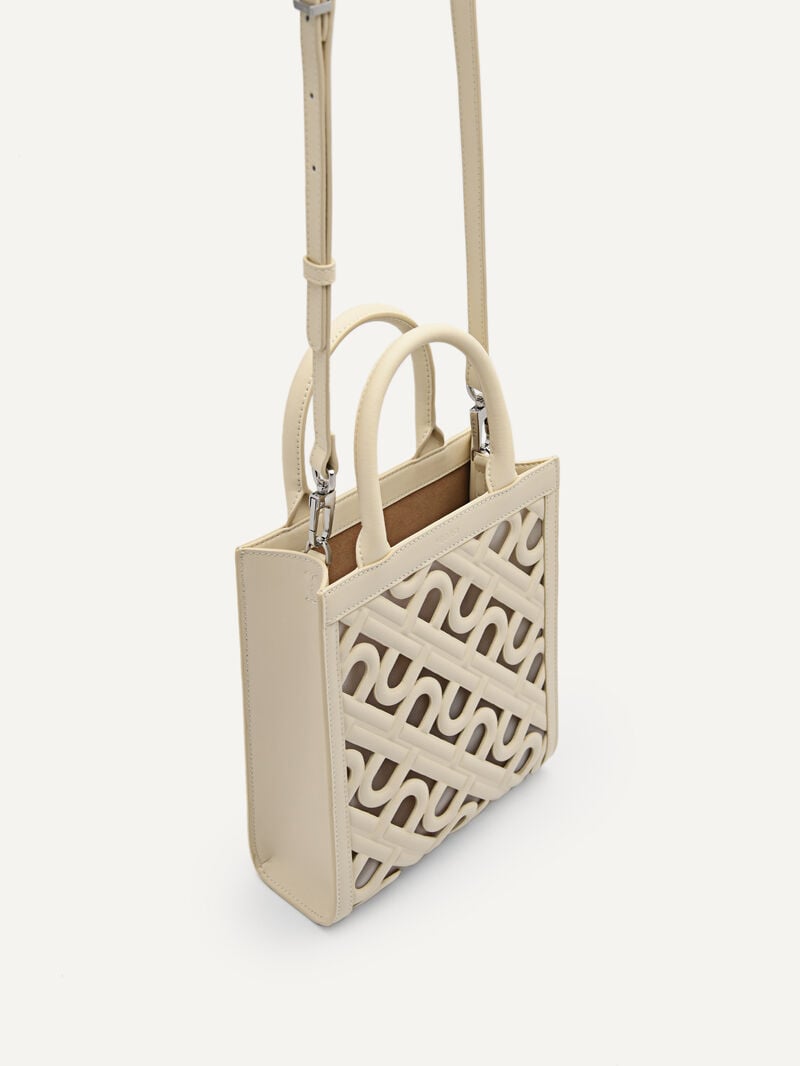 Pedro Icon Leather Bags Women Totes Beige | Q9Q-2315