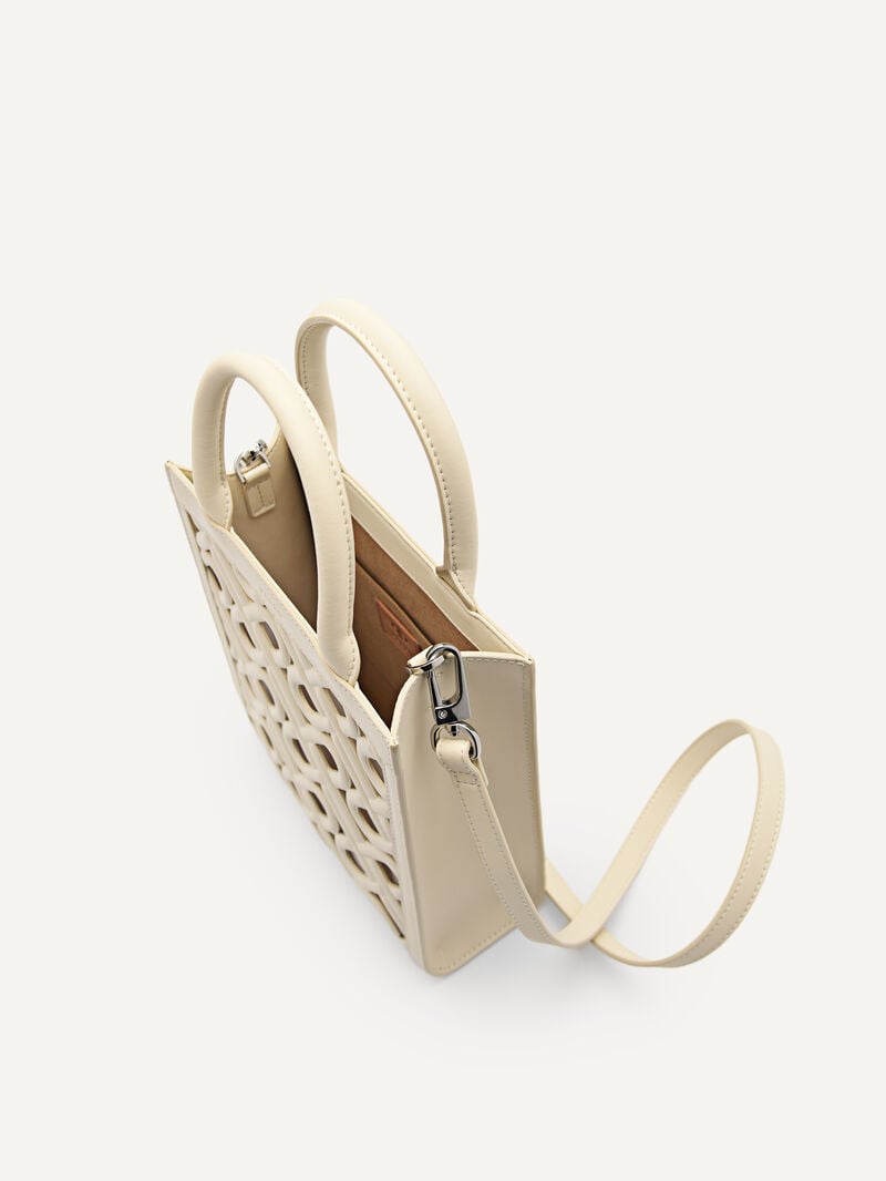 Pedro Icon Leather Bags Women Totes Beige | Q9Q-2315