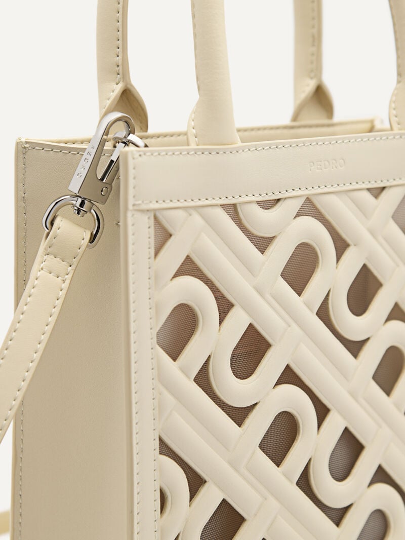 Pedro Icon Leather Bags Women Totes Beige | Q9Q-2315