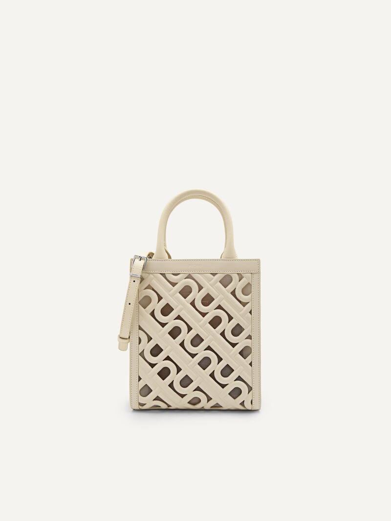 Pedro Icon Leather Bags Women Totes Beige | Q9Q-2315