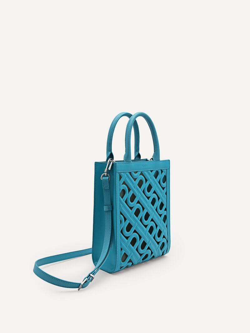 Pedro Icon Leather Bags Women Totes Cyan | Q9Q-2317