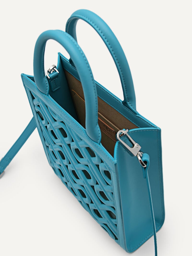 Pedro Icon Leather Bags Women Totes Cyan | Q9Q-2317