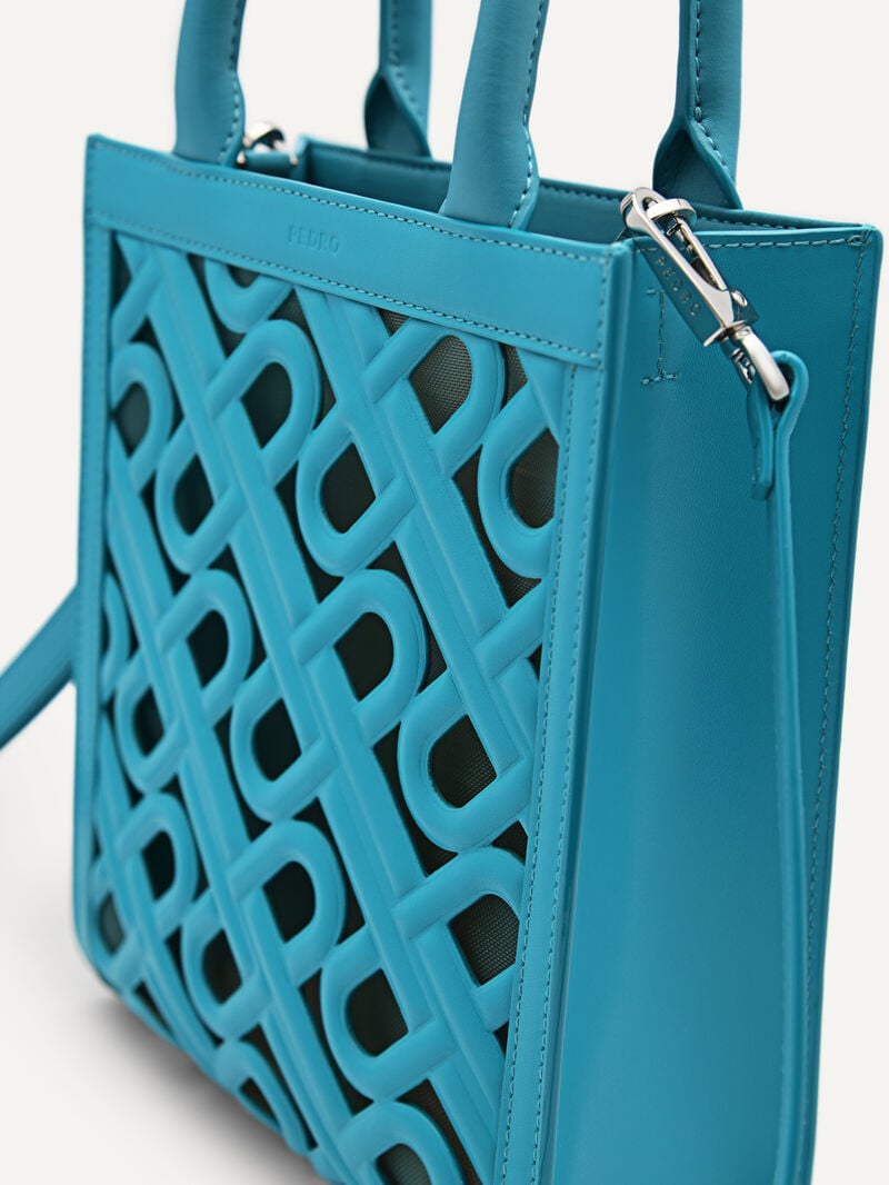 Pedro Icon Leather Bags Women Totes Cyan | Q9Q-2317