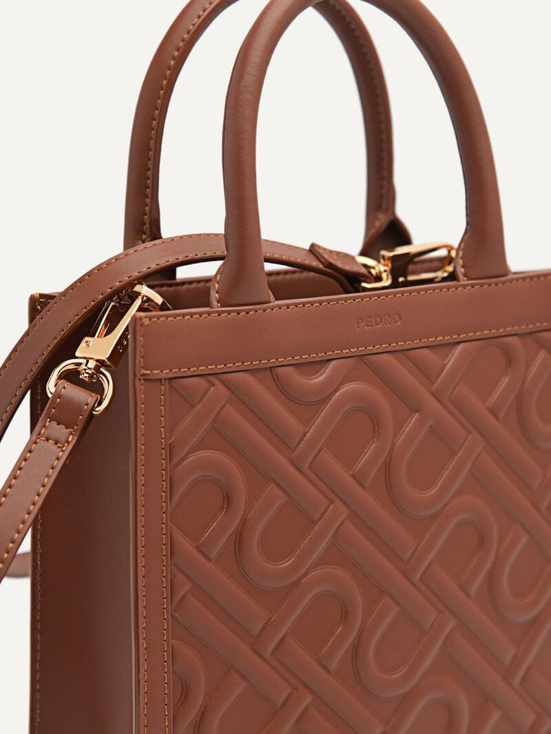 Pedro Icon Leather Bags Women Totes Dark Brown | Q9Q-2319
