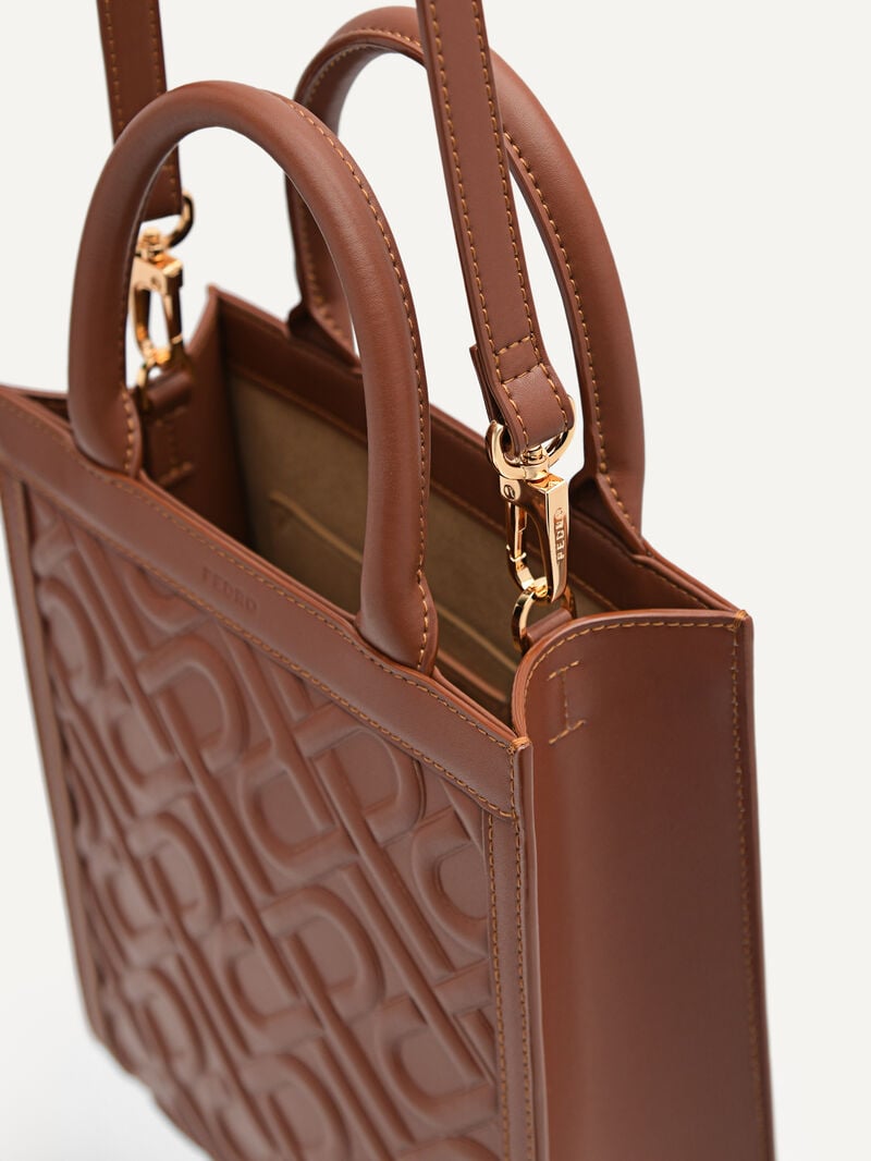 Pedro Icon Leather Bags Women Totes Dark Brown | Q9Q-2319