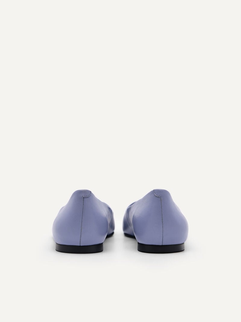 Pedro Icon Leather Ballet Women Flats Violet | Q9Q-2428