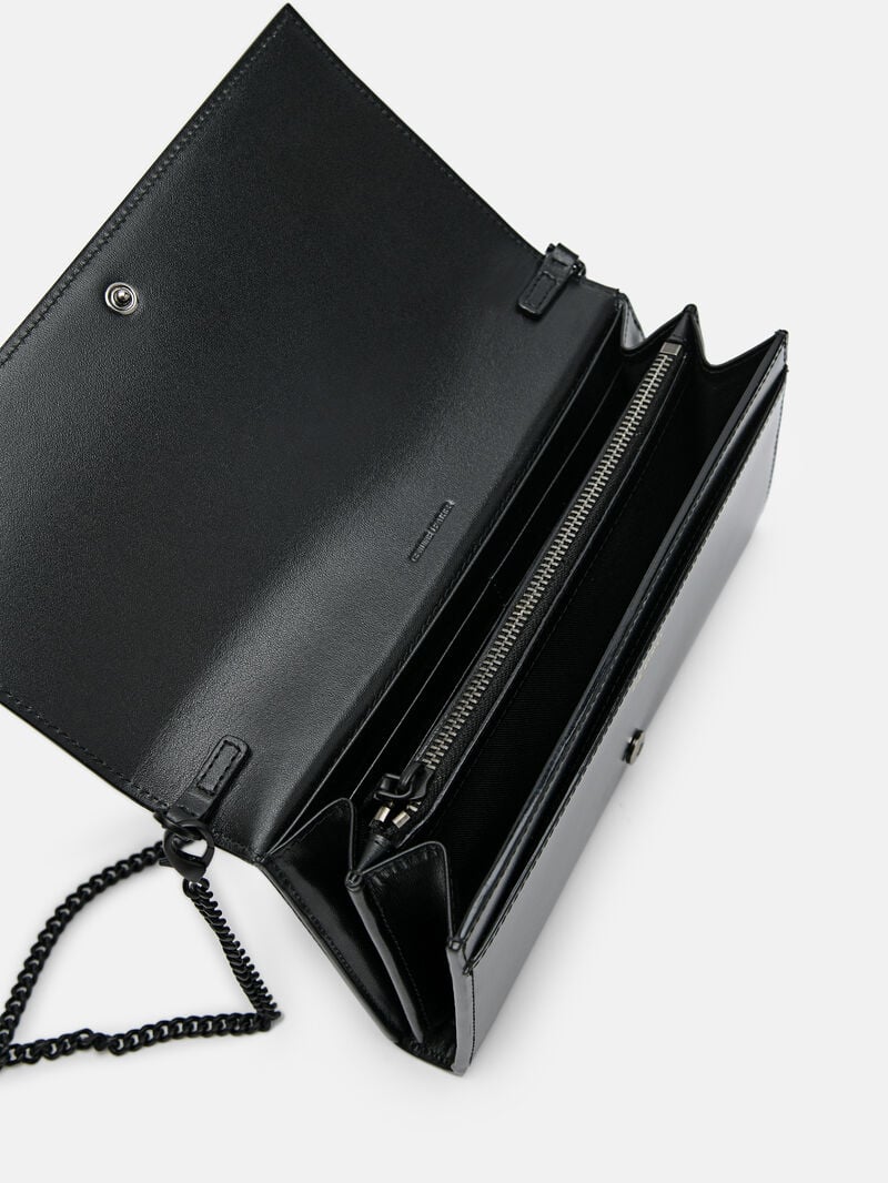 Pedro Icon Leather Bi-Fold Long Women Wallets Black | Q9Q-2207