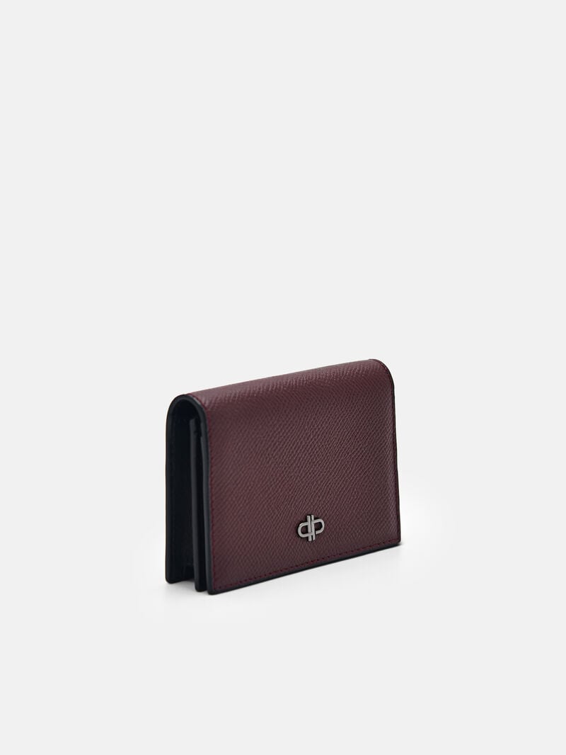 Pedro Icon Leather Bi-Fold Men Card Holders Mahogany | Q9Q-2214