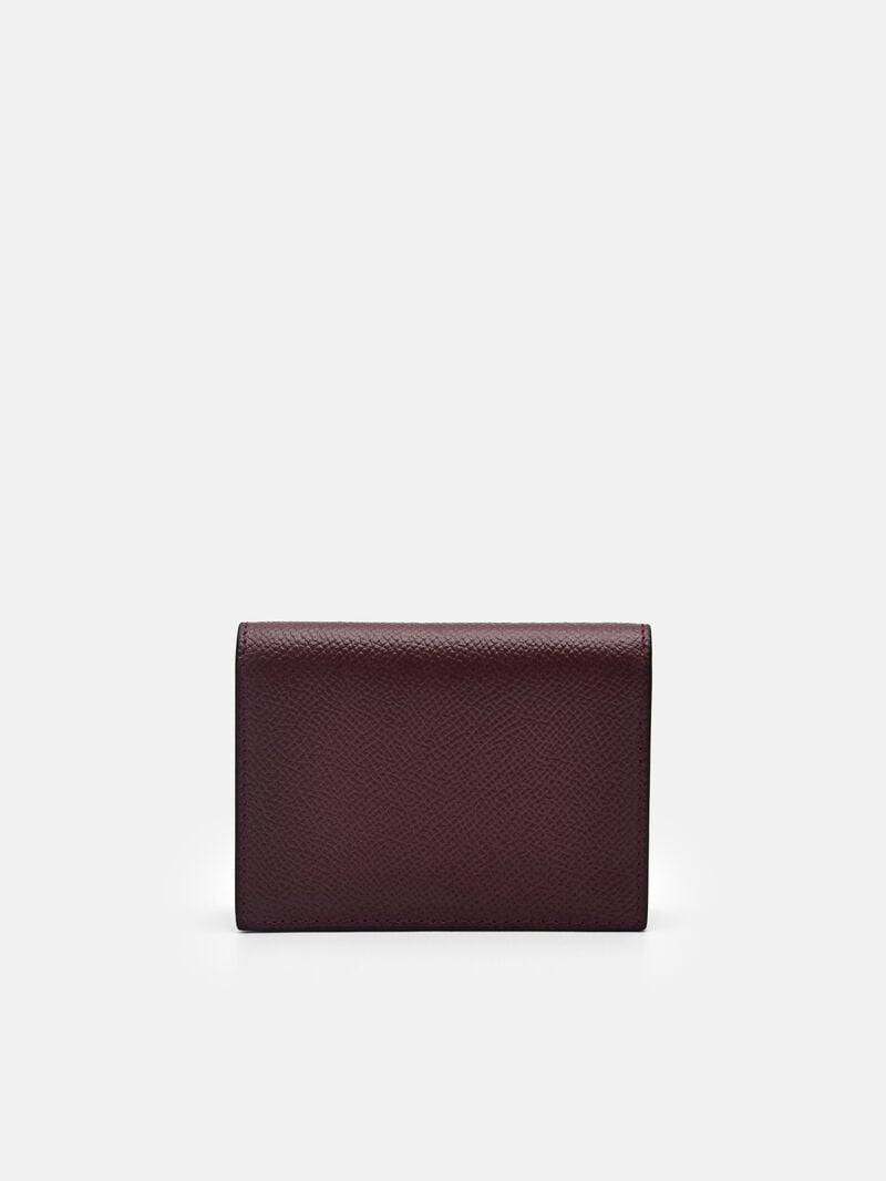 Pedro Icon Leather Bi-Fold Men Card Holders Mahogany | Q9Q-2214